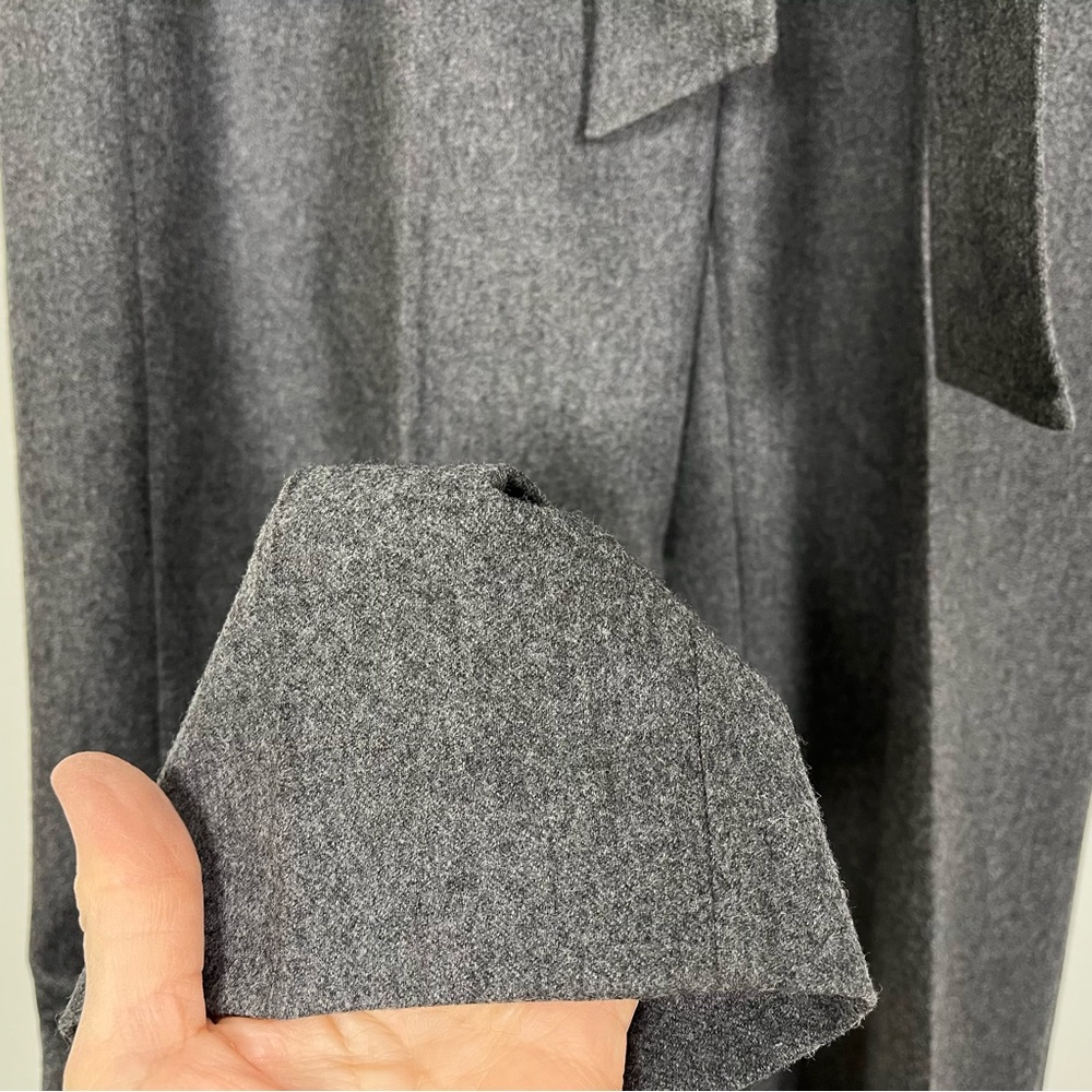 Wilfred Gia Pant Heather Dark‎ Grey Wool Cashmere High-Waisted Tie Waist Size 2 - Picture 8 of 16